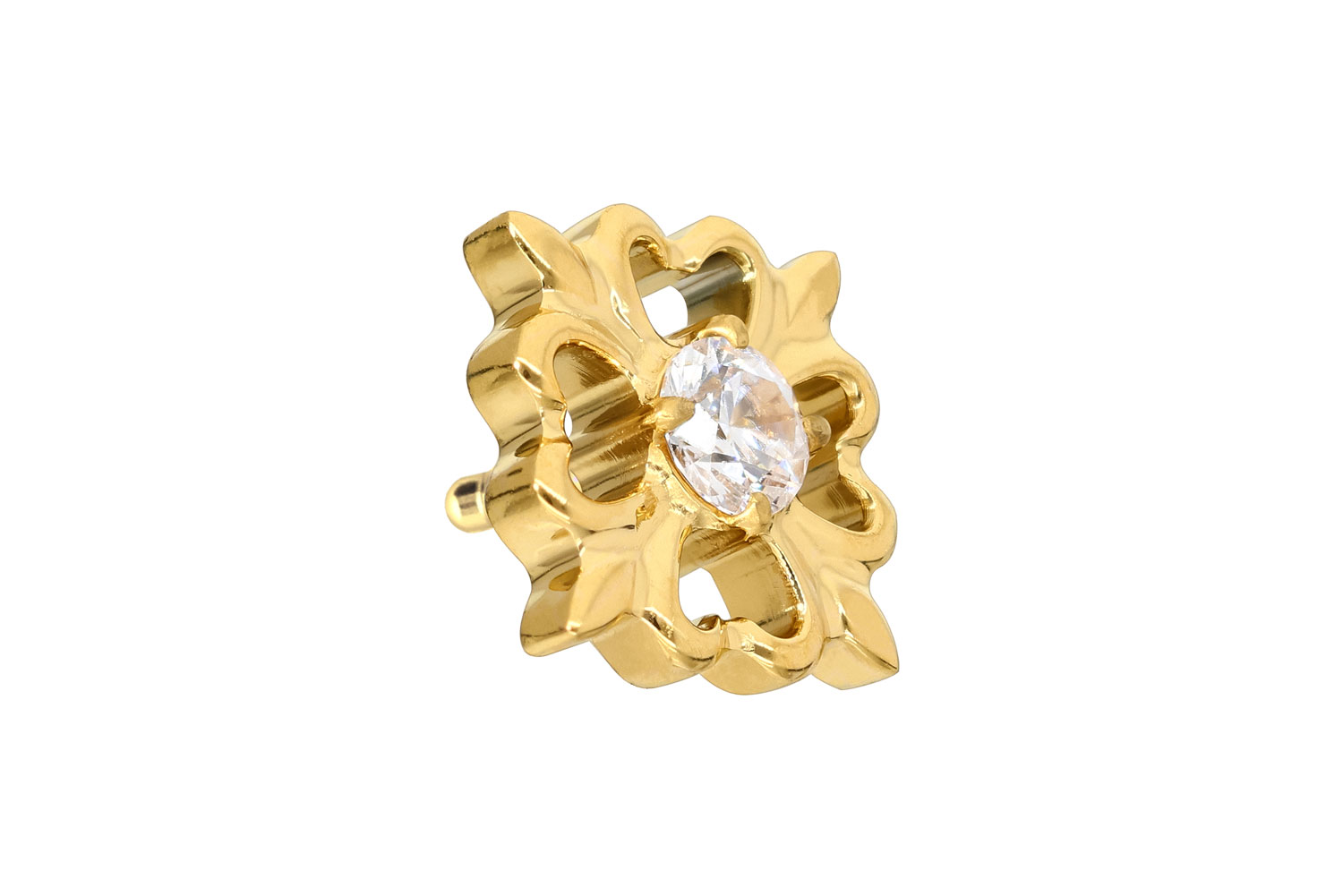 Titanium screw-in attachment with external thread CLOVER LEAF