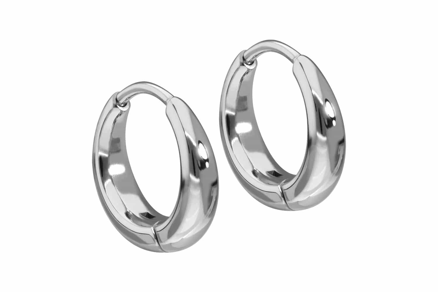 Titanium ear clicker creoles