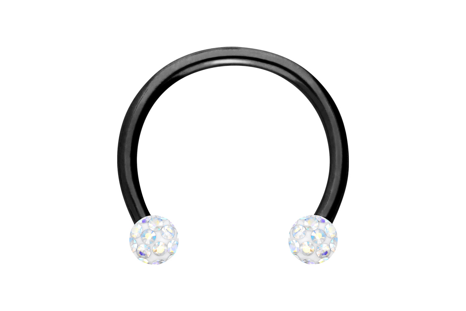 Surgical steel circular barbell EPOXY BALLS