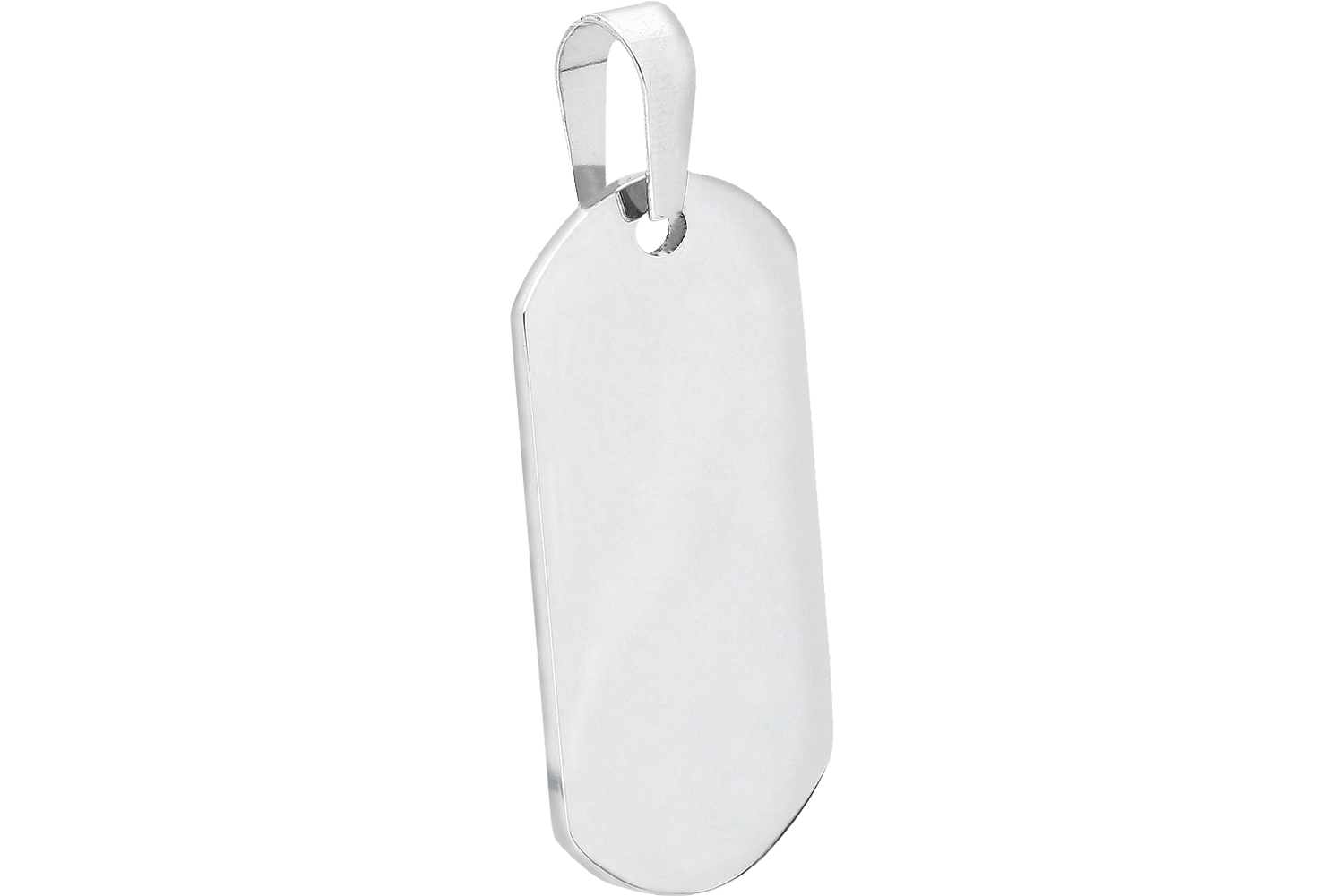 Stainless steel dog tag highly polished / matt