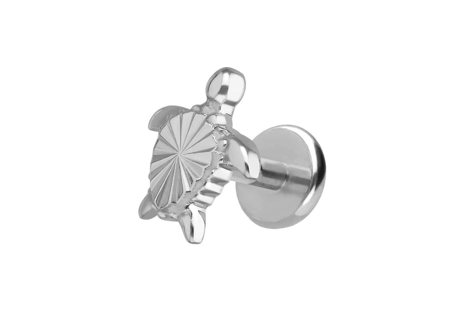 Titanium labret with push fit TURTLE