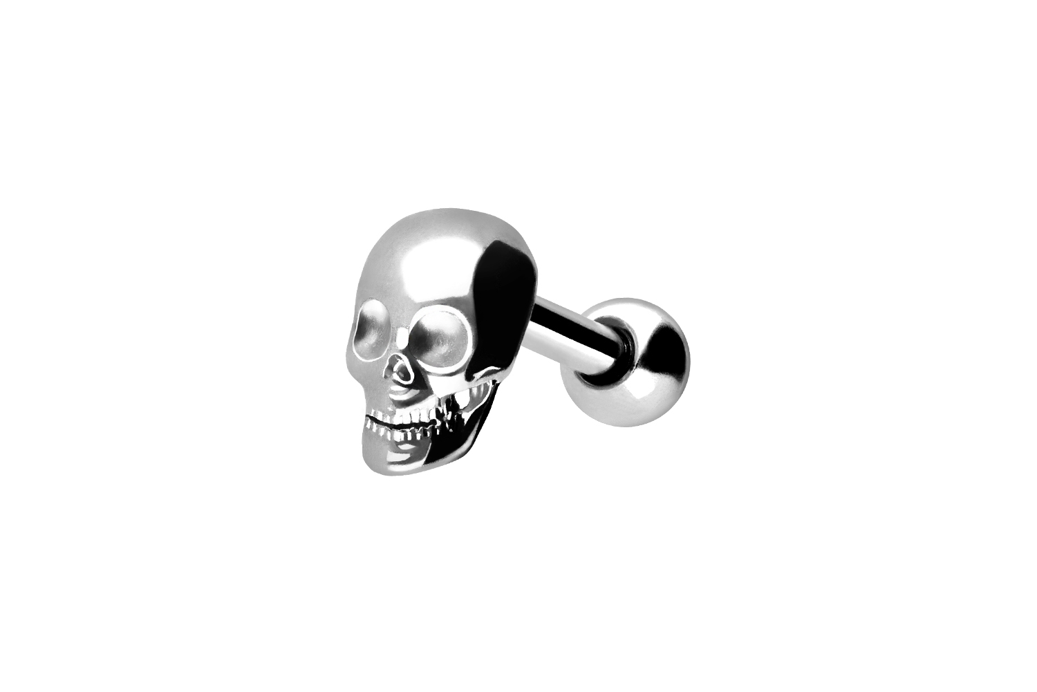 Surgical steel ear piercing SKULL