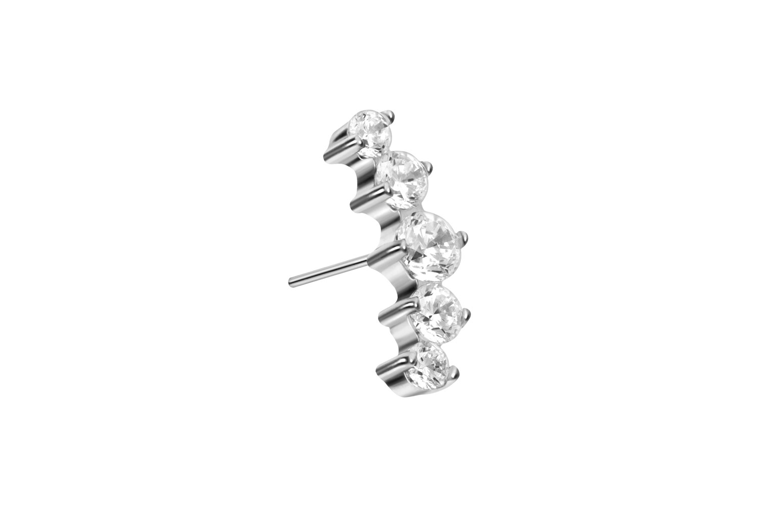 Titan Aufsatz mit Push Pin 5 EINGEFASSTE KRISTALLE