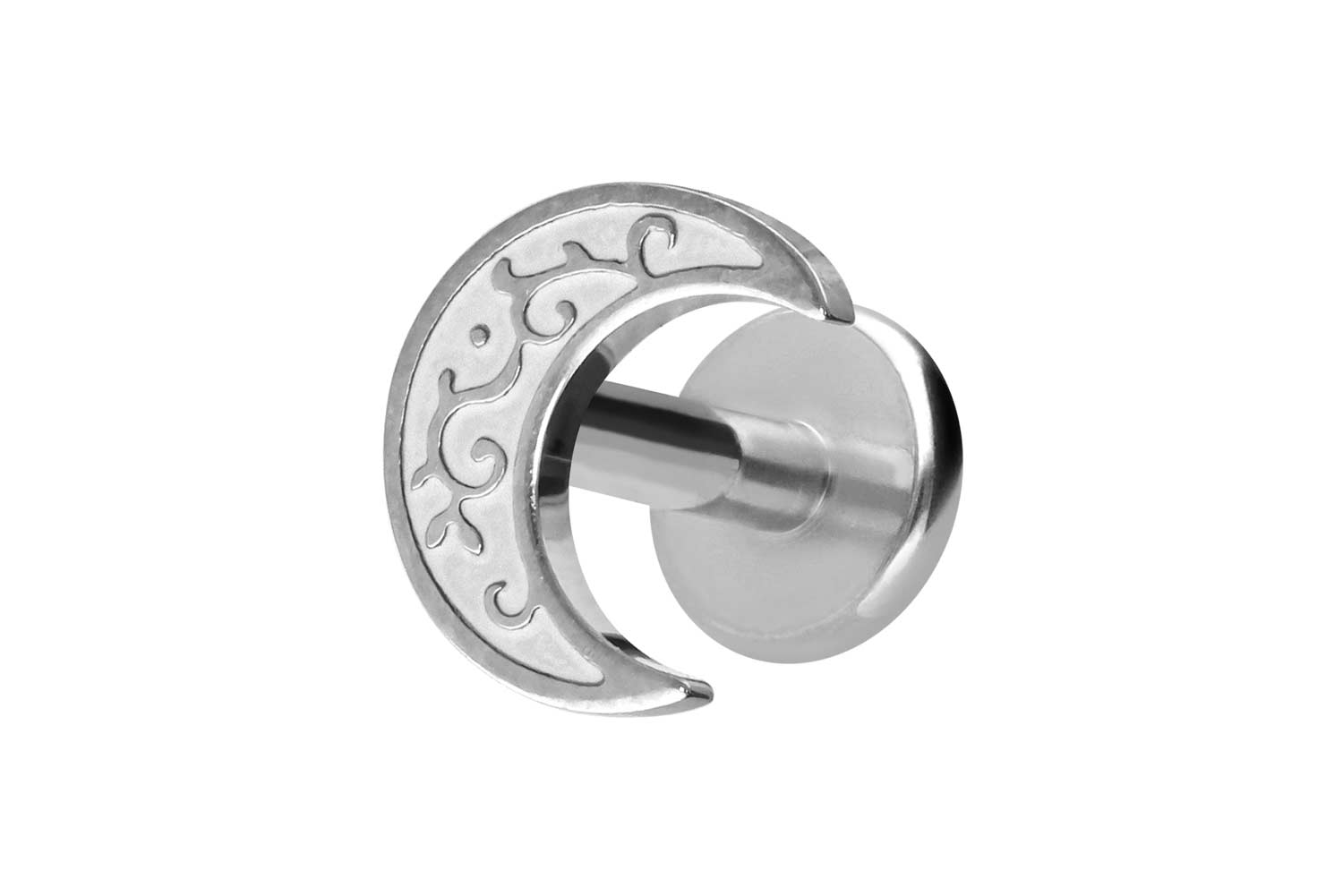 Titanium labret with internal thread MOON
