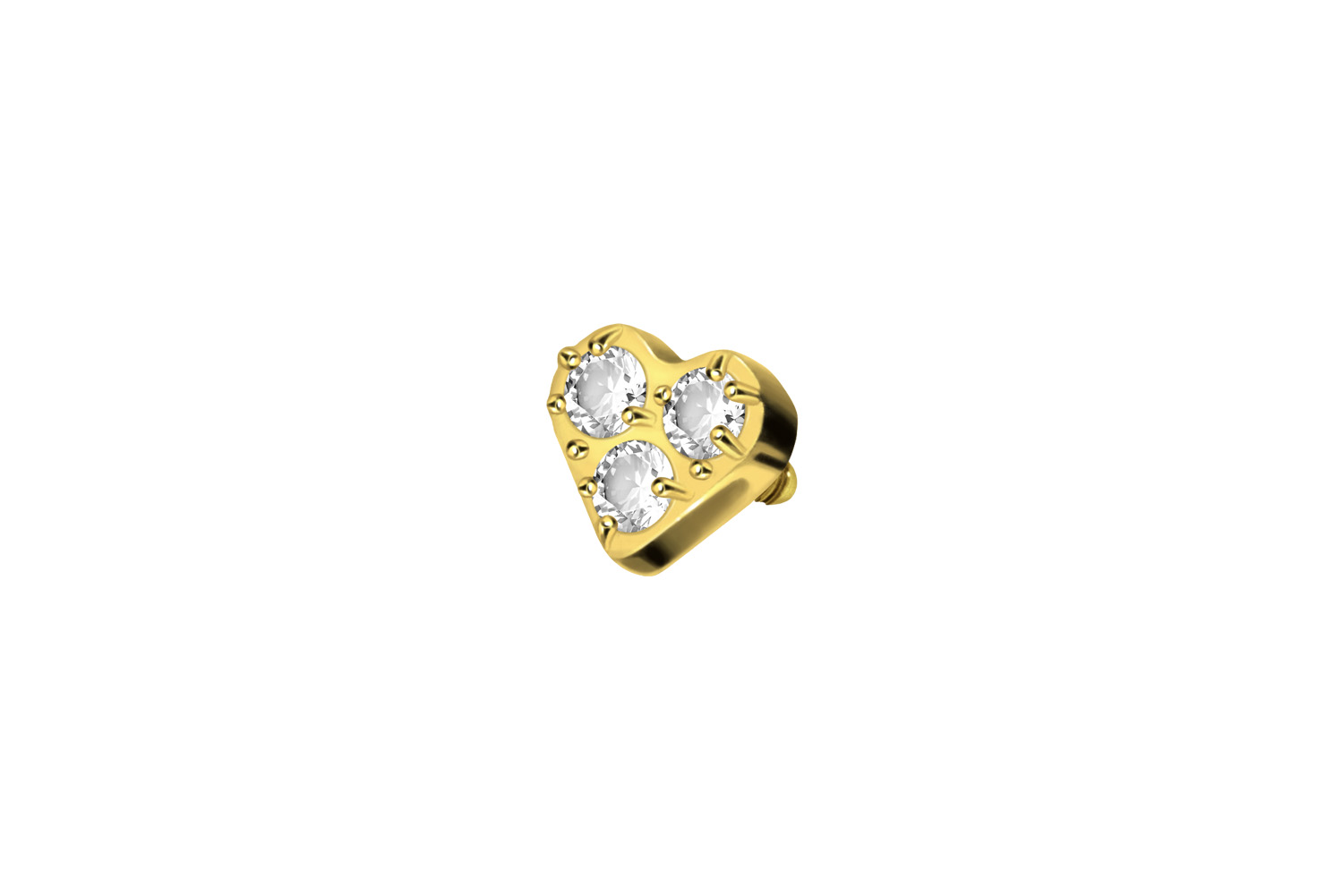 Titanium screw-in attachment with external thread CRYSTAL HEART ++SALE++