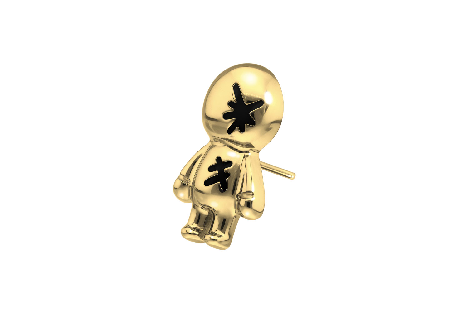 Titanium attachment with push pin DOLL