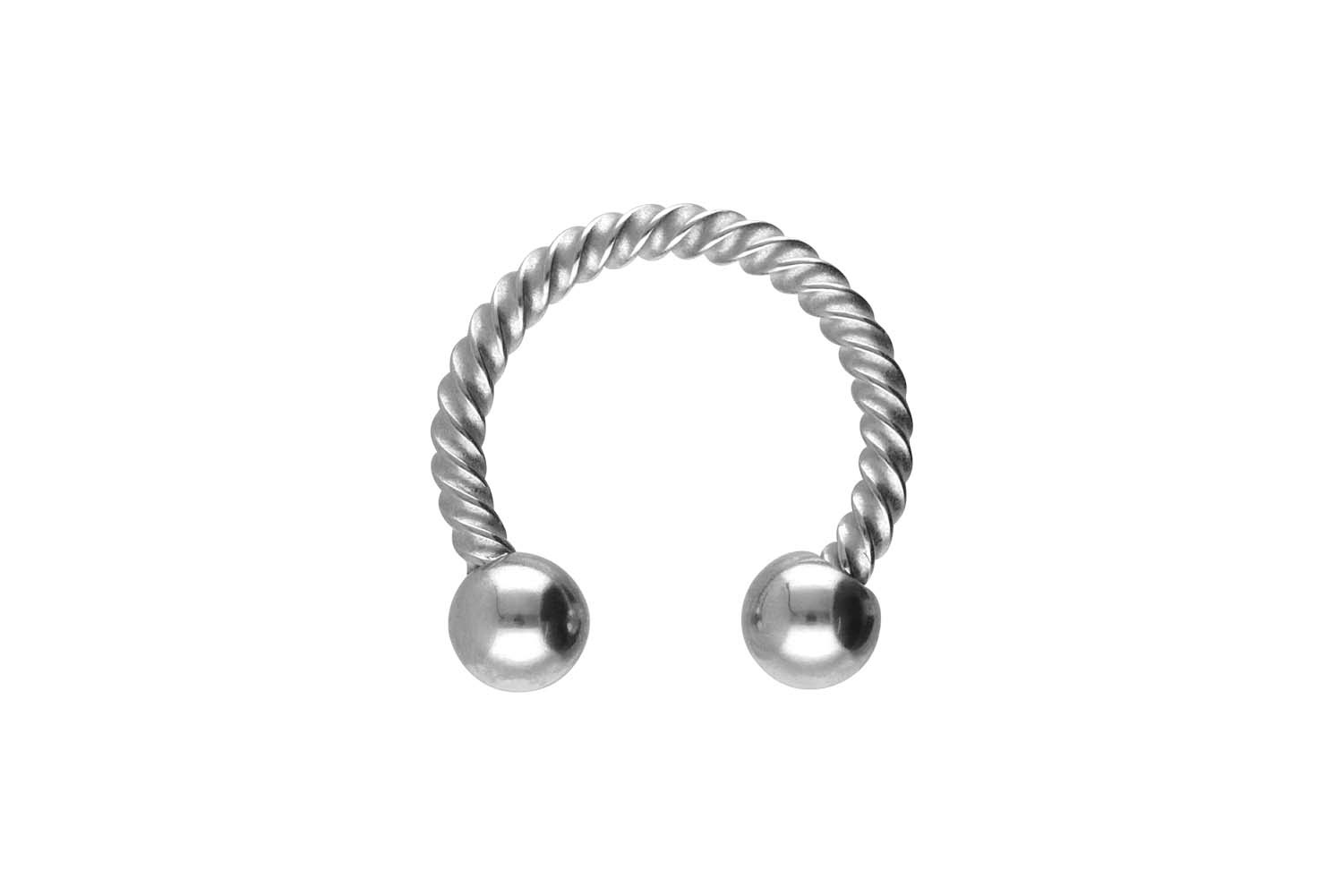Surgical steel circular barbell TWISTED