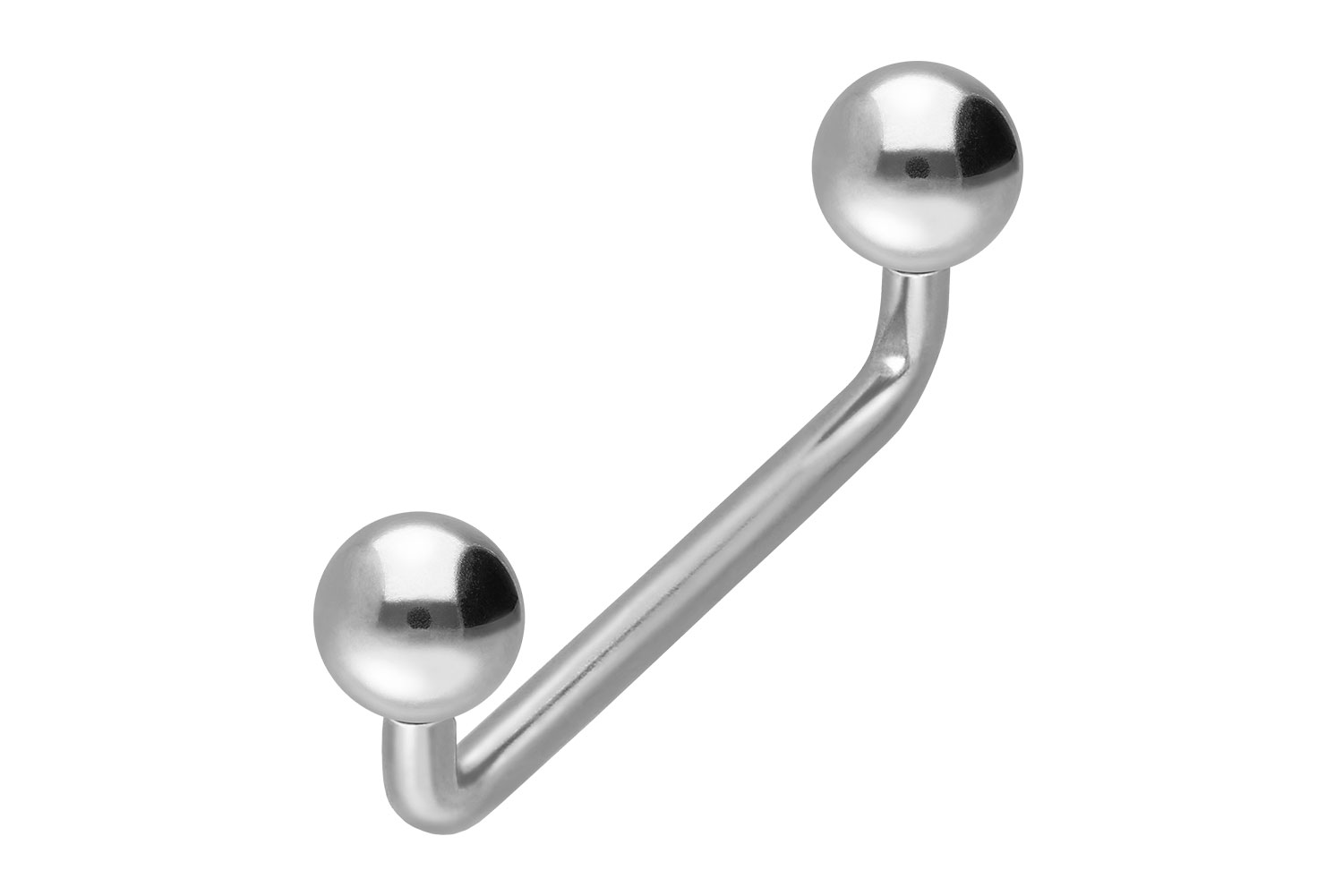 Titanium surface barbell (90 degree) with balls