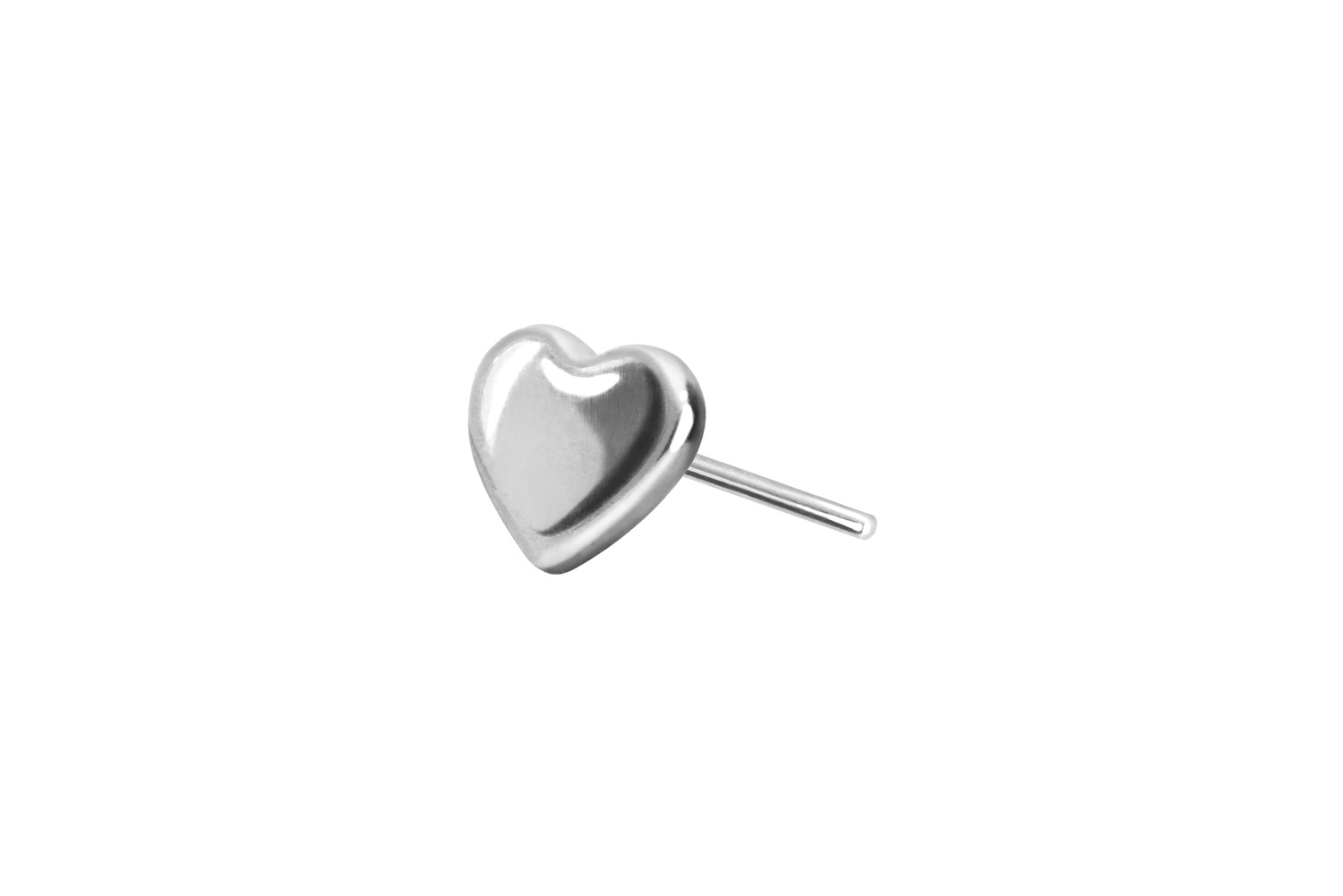 14 carat gold attachment with titanium push pin HEART
