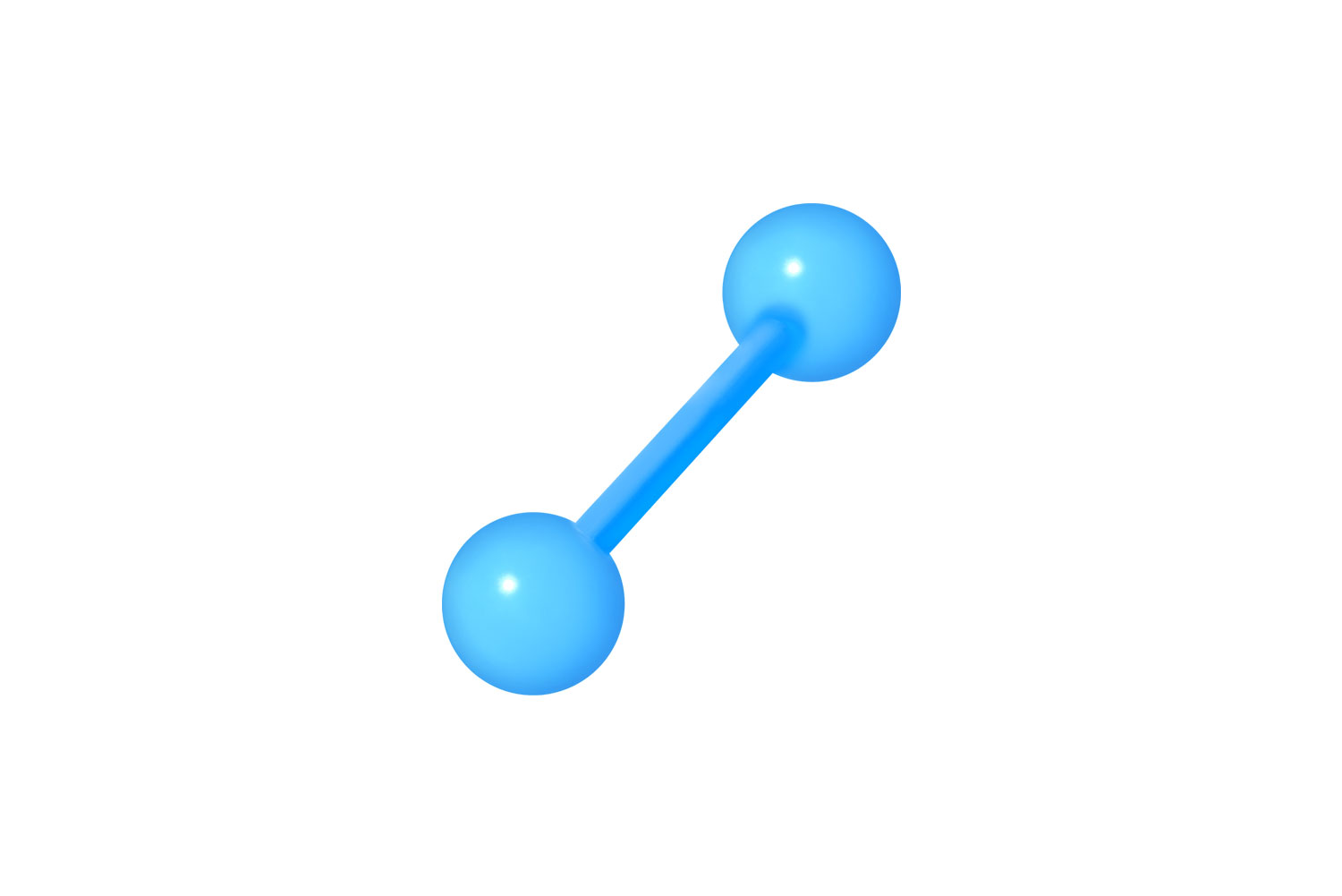Acrylic barbell flexible UNI COLORED