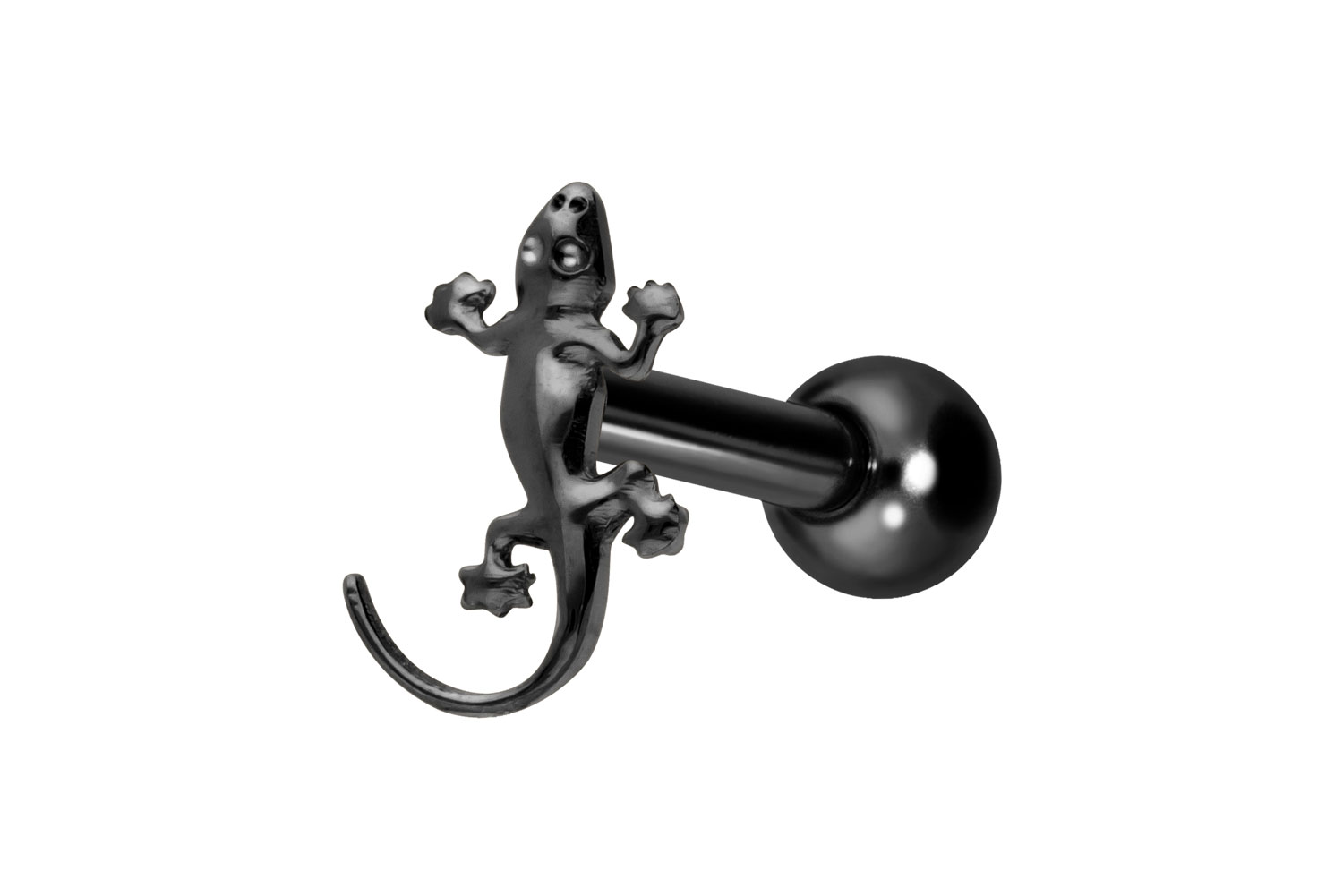 Titan Ohrpiercing mit Innengewinde GECKO