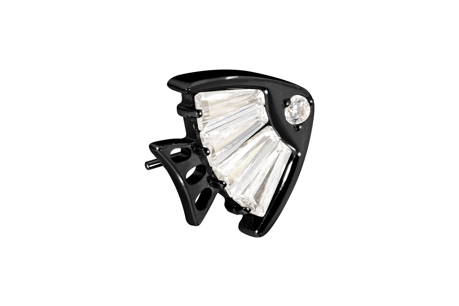 Titanium attachment with push pin CRYSTAL FISH