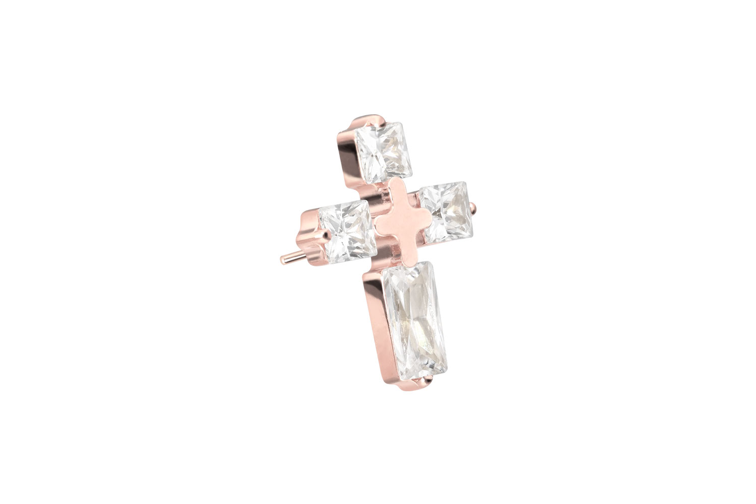 Titanium attachment with push pin CRYSTAL CROSS