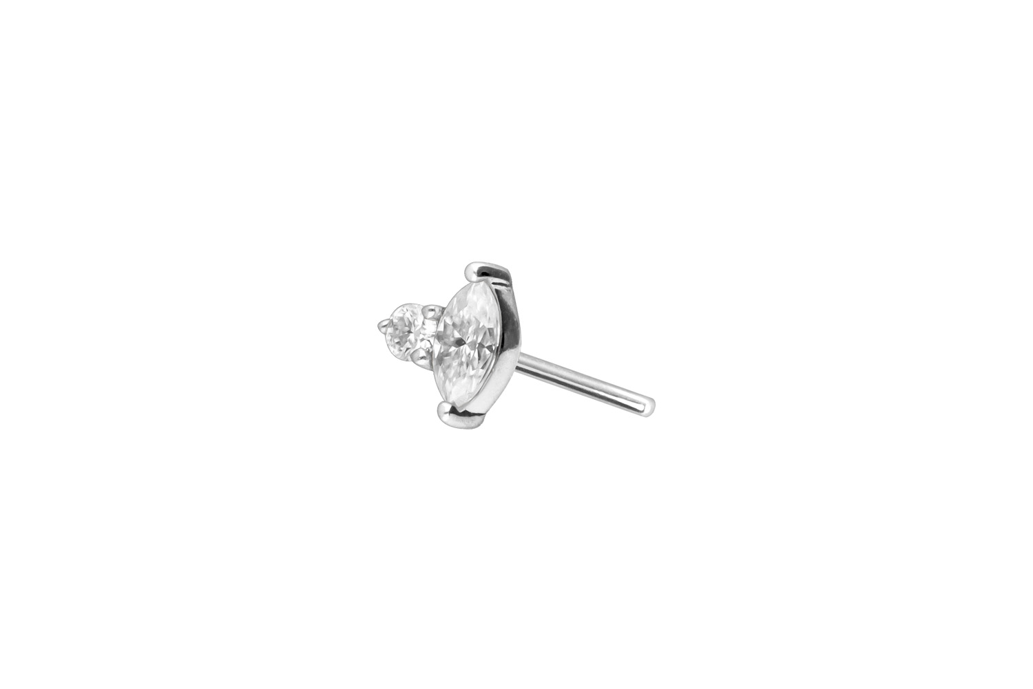 14 carat gold attachment titanium push pin MOISSANITE DESIGN