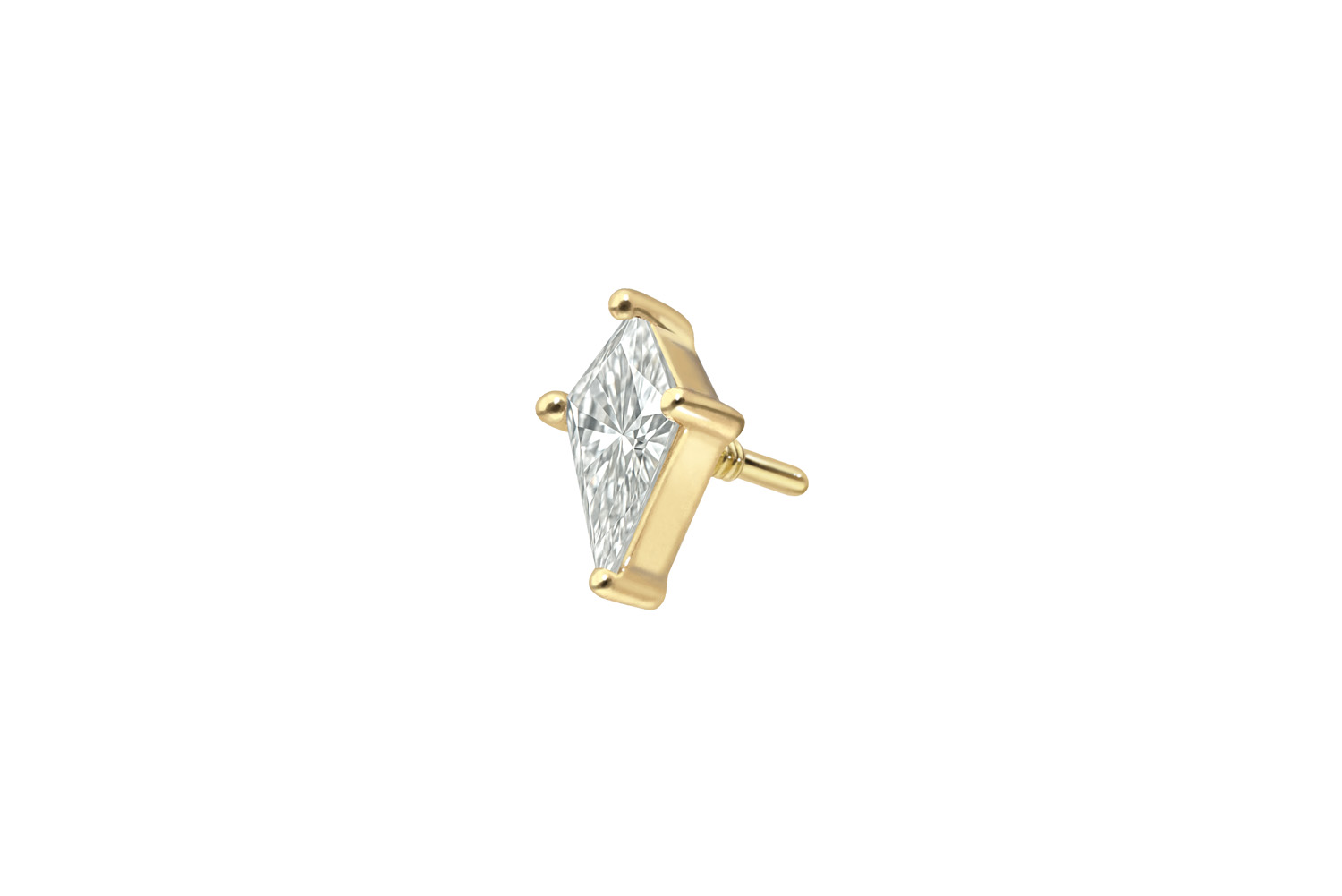 18 carat gold screw-in attachment with external thread DIAMOND SHIELD