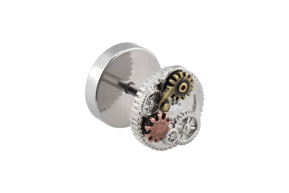 Surgical steel fake plug CLOCKWORK ++SALE++