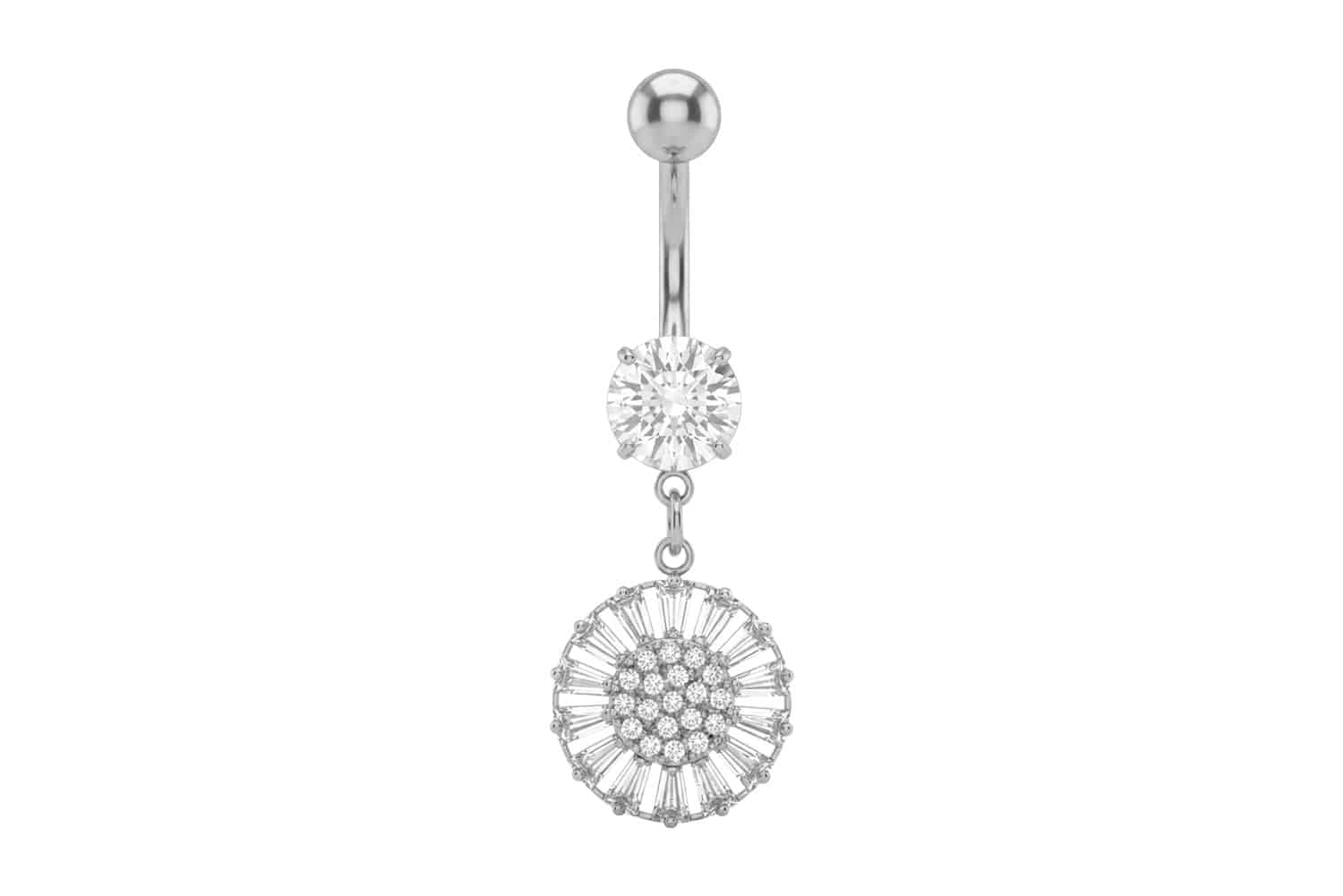 Titanium bananabell with internal thread CRYSTAL FLOWER