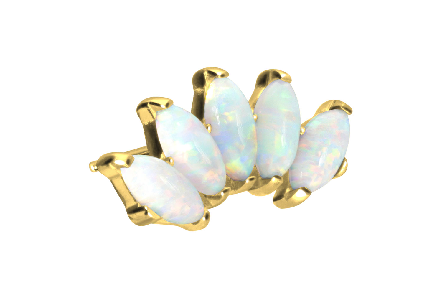 Titanium attachment with push pin ARCH + SYNTHETIC OPALS