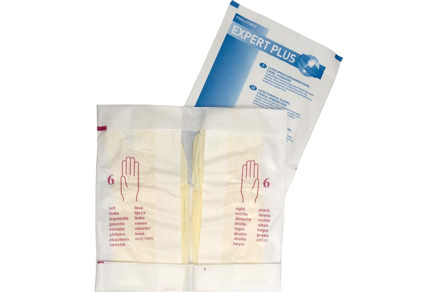 Latex gloves sterile and powder-free - white