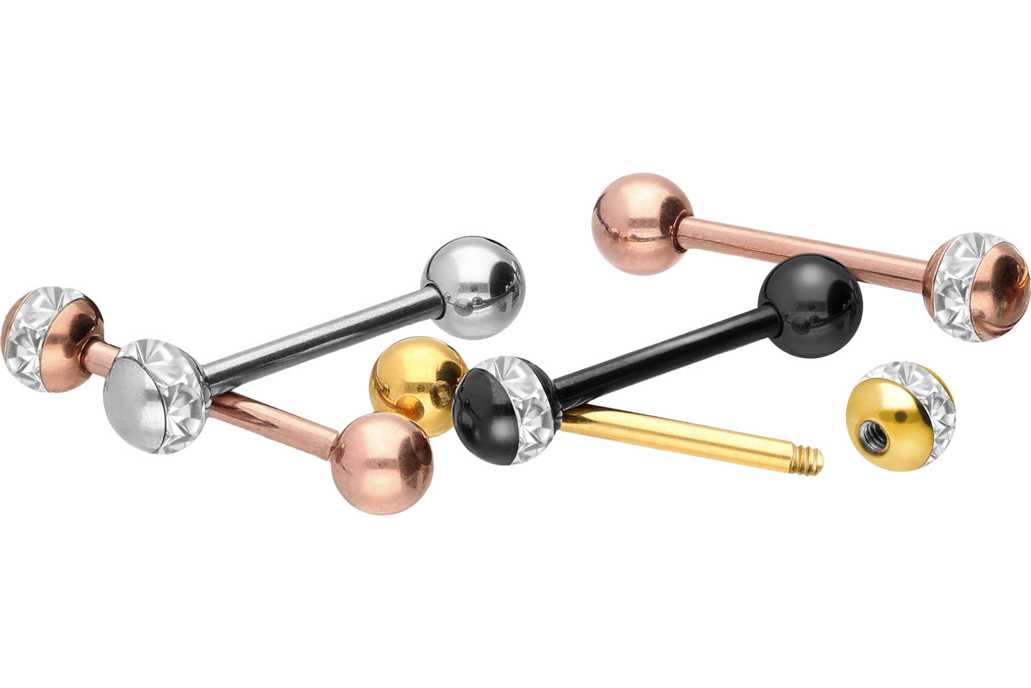 Chirurgenstahl Barbell EPOXY-RING- + CHIRURGENSTAHL-KUGEL