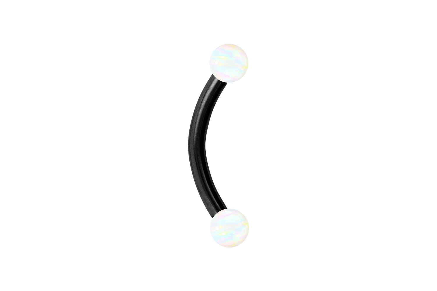 Surgical steel banana SYNTHETIC OPAL