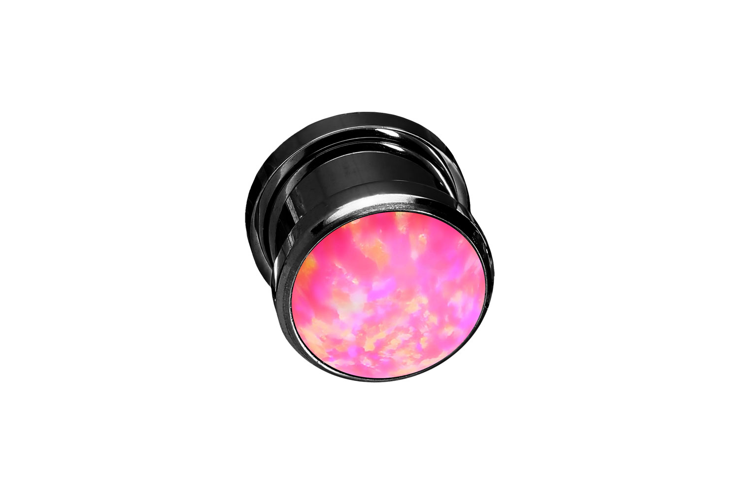 Surgical steel plug SYNTHETIC OPAL ++SALE++ Surgical steel plug SYNTHETIC OPAL ++SALE++