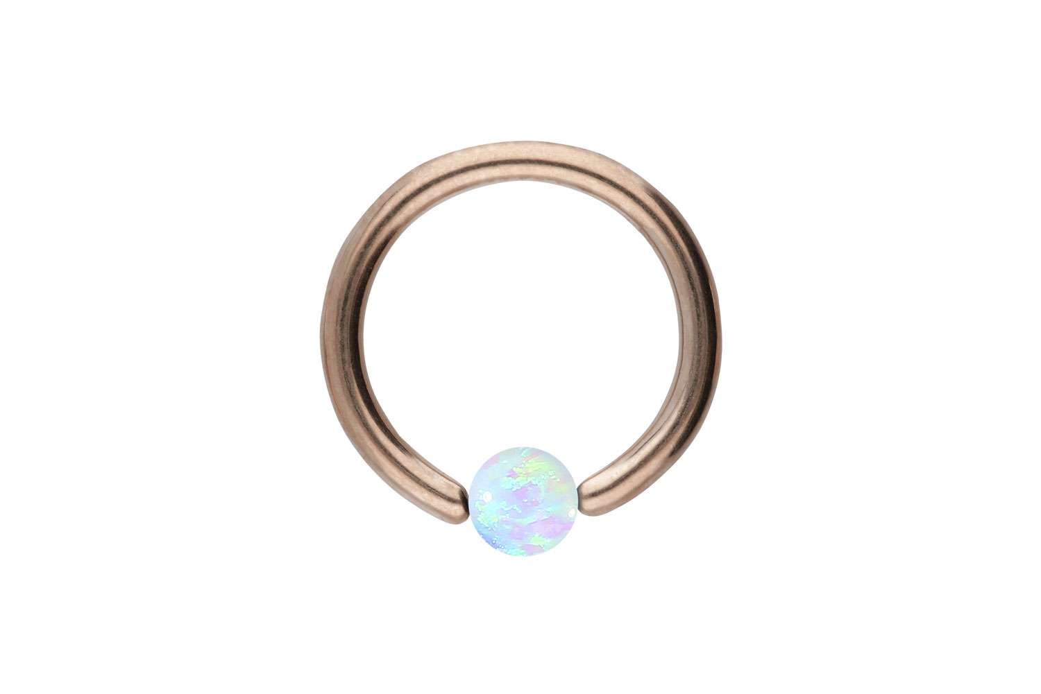Chirurgenstahl Klemmkugelring SYNTHETISCHER OPAL