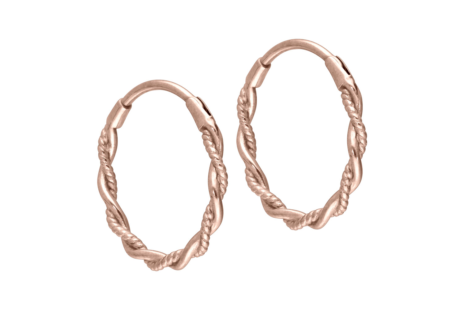 Chirurgenstahl Ohrclicker Creolen DOPPELT GEDREHT