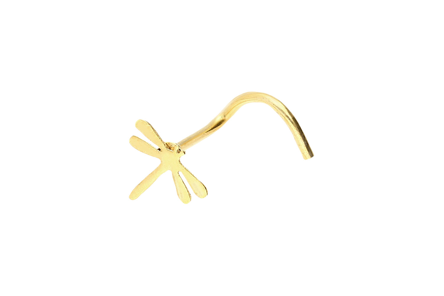 Surgical steel nose stud spiral DRAGONFLY ++SALE++