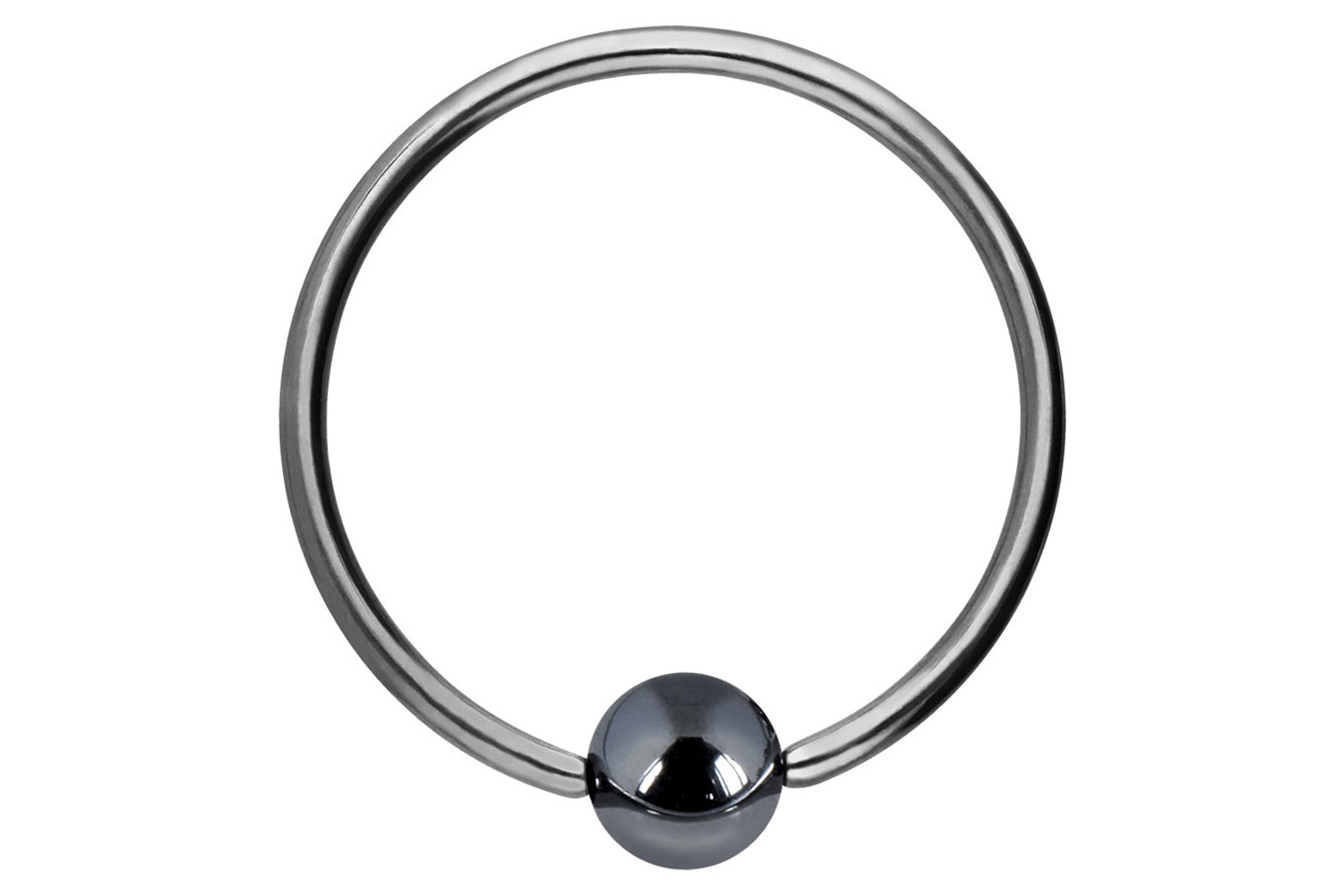 Titanium ball closure ring HEMATITE BALL ++SALE++