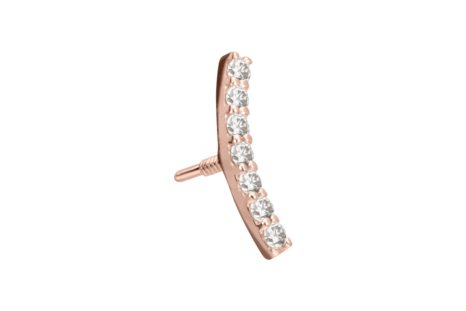 14 carat gold screw-in attachment with external thread MOISSANITE ARCH