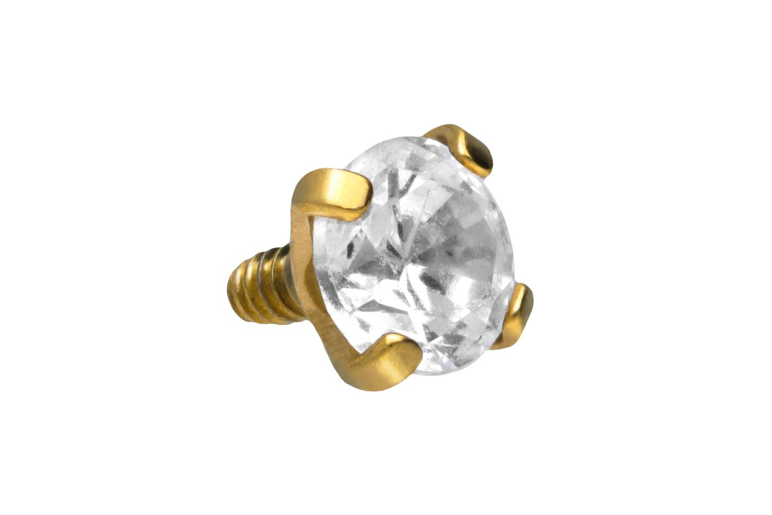 Titan Schraubaufsatz mit Außengewinde EINGEFASSTER KRISTALL