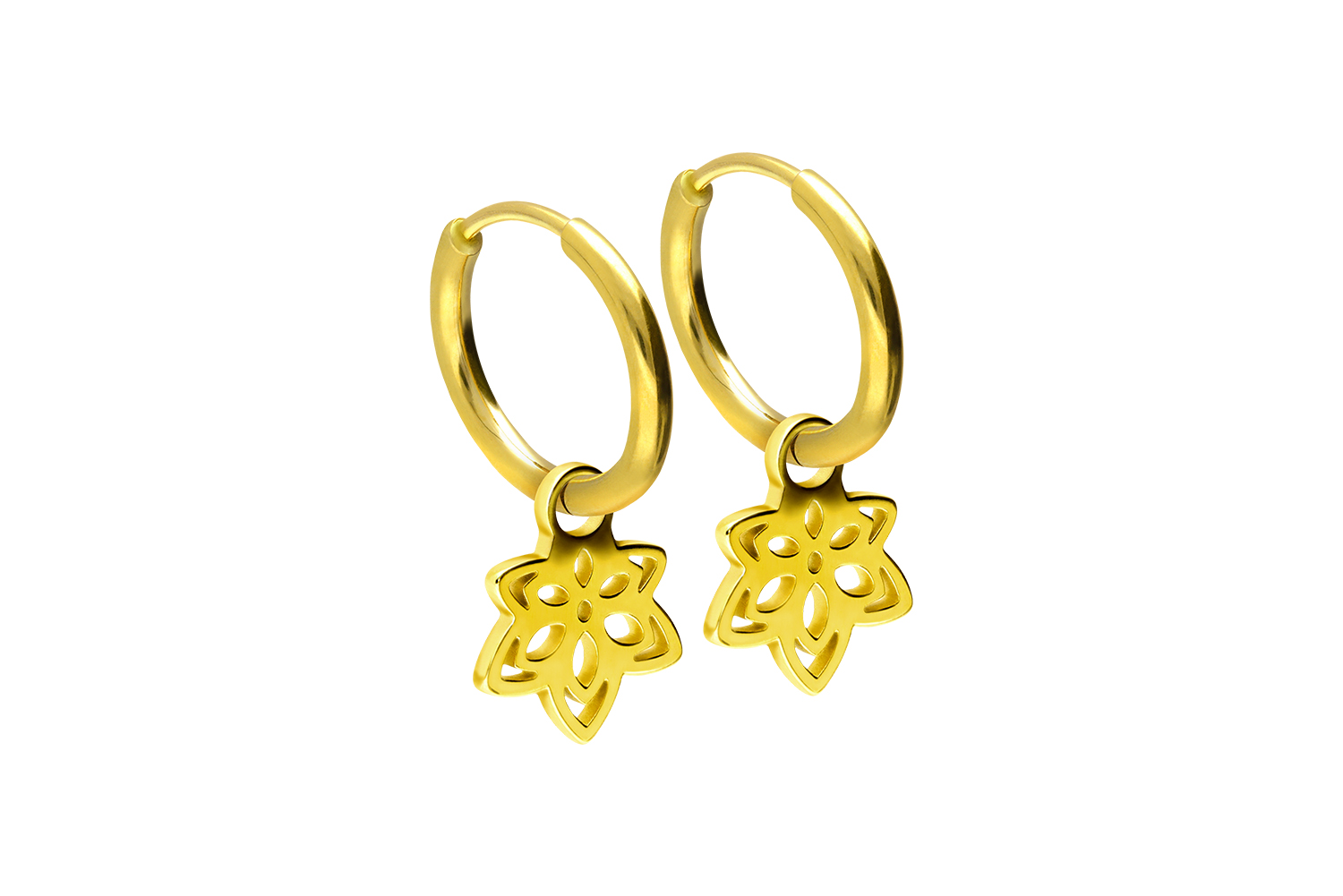 Surgical steel ear clicker creoles BLOSSOM