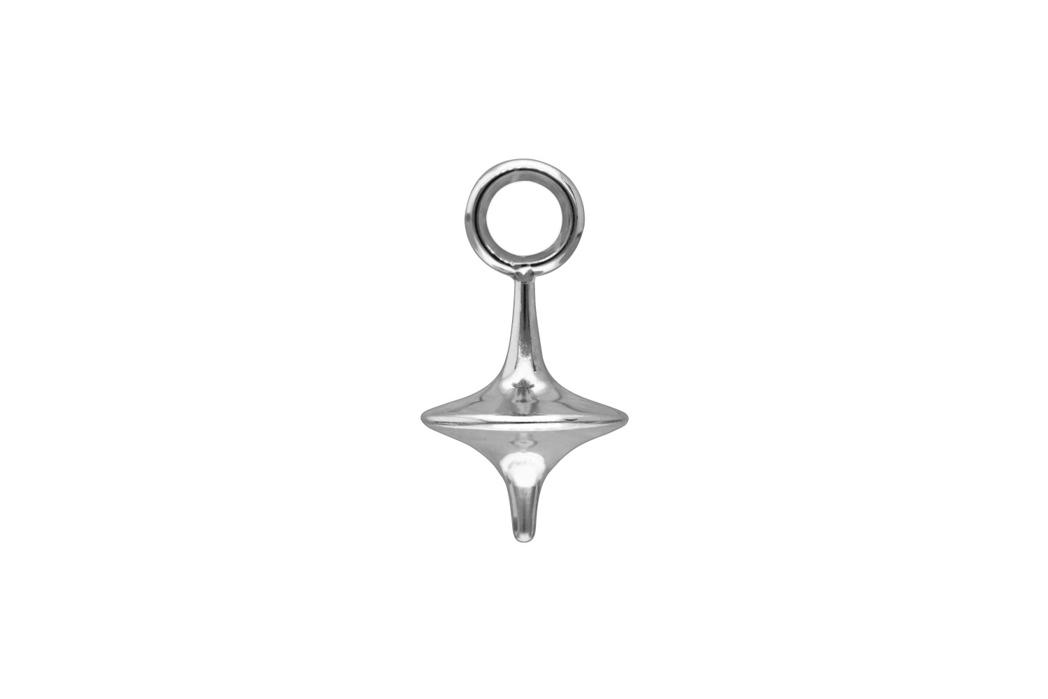 Surgical steel pendant for clickers SPINNING TOP