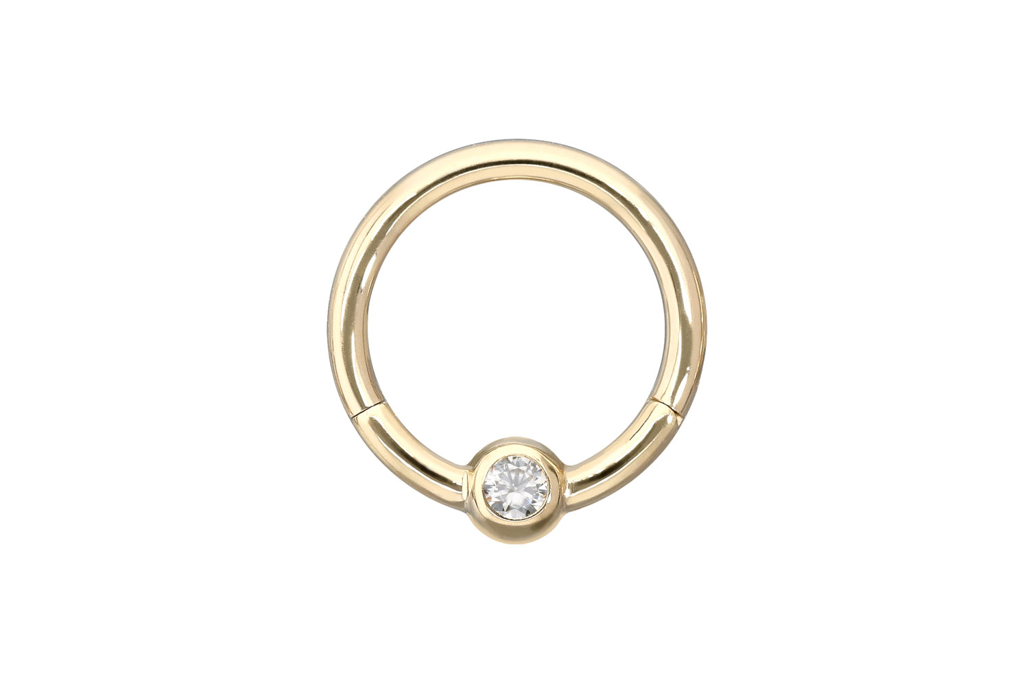 18 Karat Gold Segmentring Clicker MOISSANIT