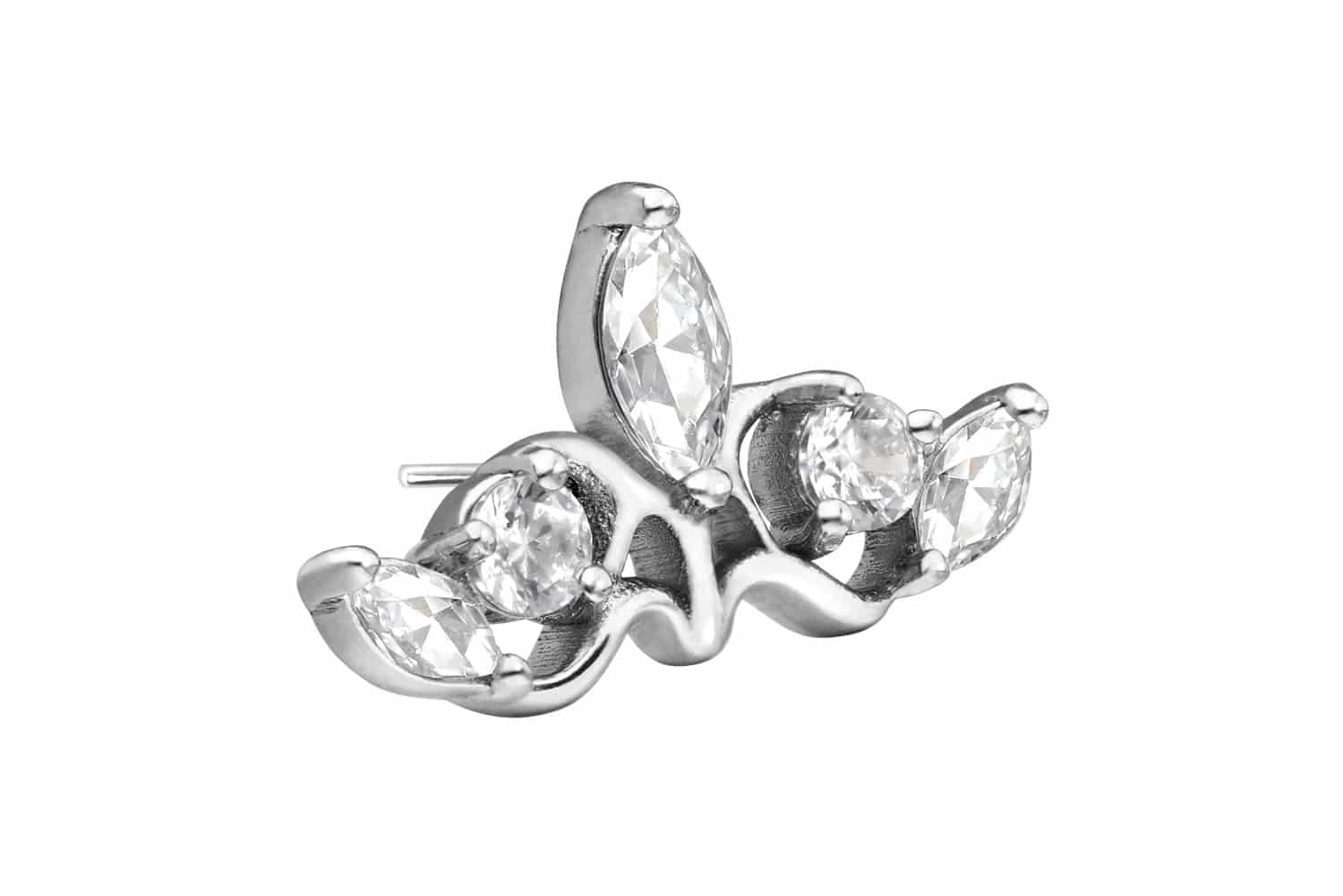 Titanium attachment with push pin GOTHIC CROWN