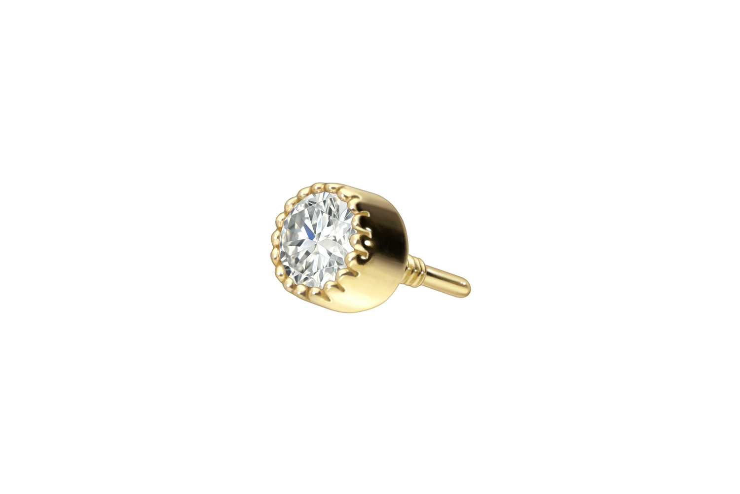 18 Karat Gold Schraubaufsatz mit Außengewinde DIAMANT-DISC
