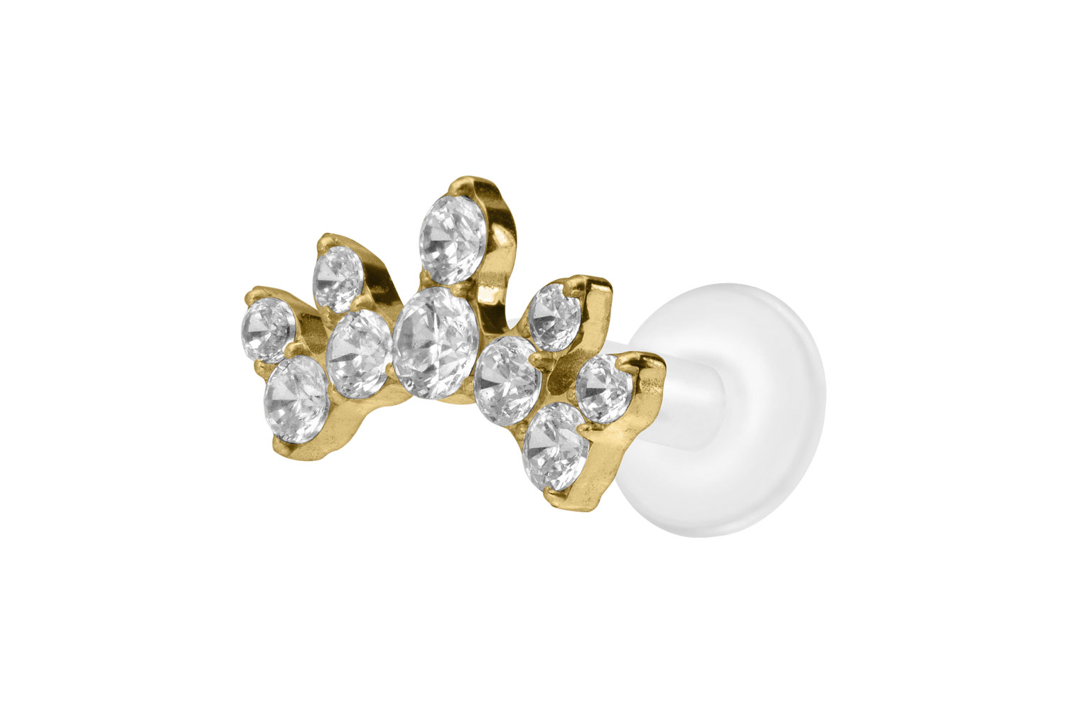 PTFE labret with internal thread + titanium attachment CRYSTAL ARCH