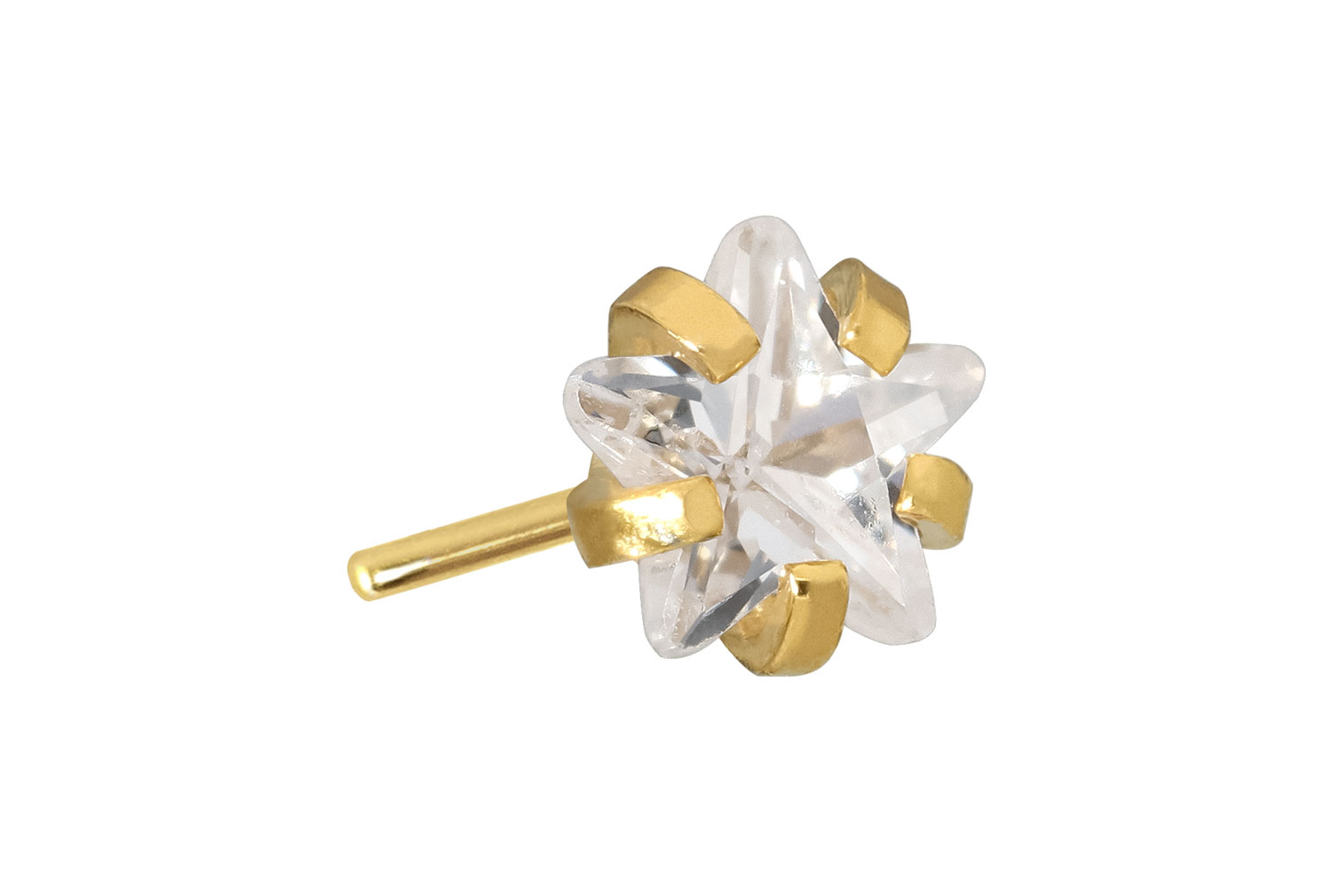 Titanium attachment with push pin SET CRYSTAL STAR