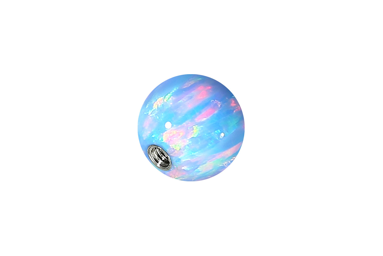 Synthetischer Opal Schraubkugel mit Chirurgenstahl-Gewinde