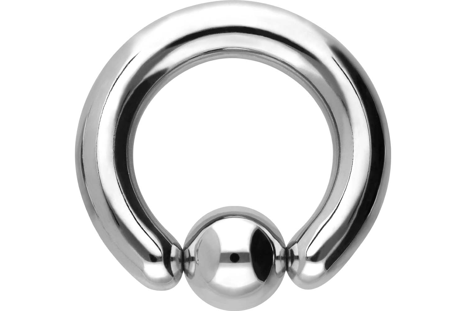 Surgical steel ball closure ring