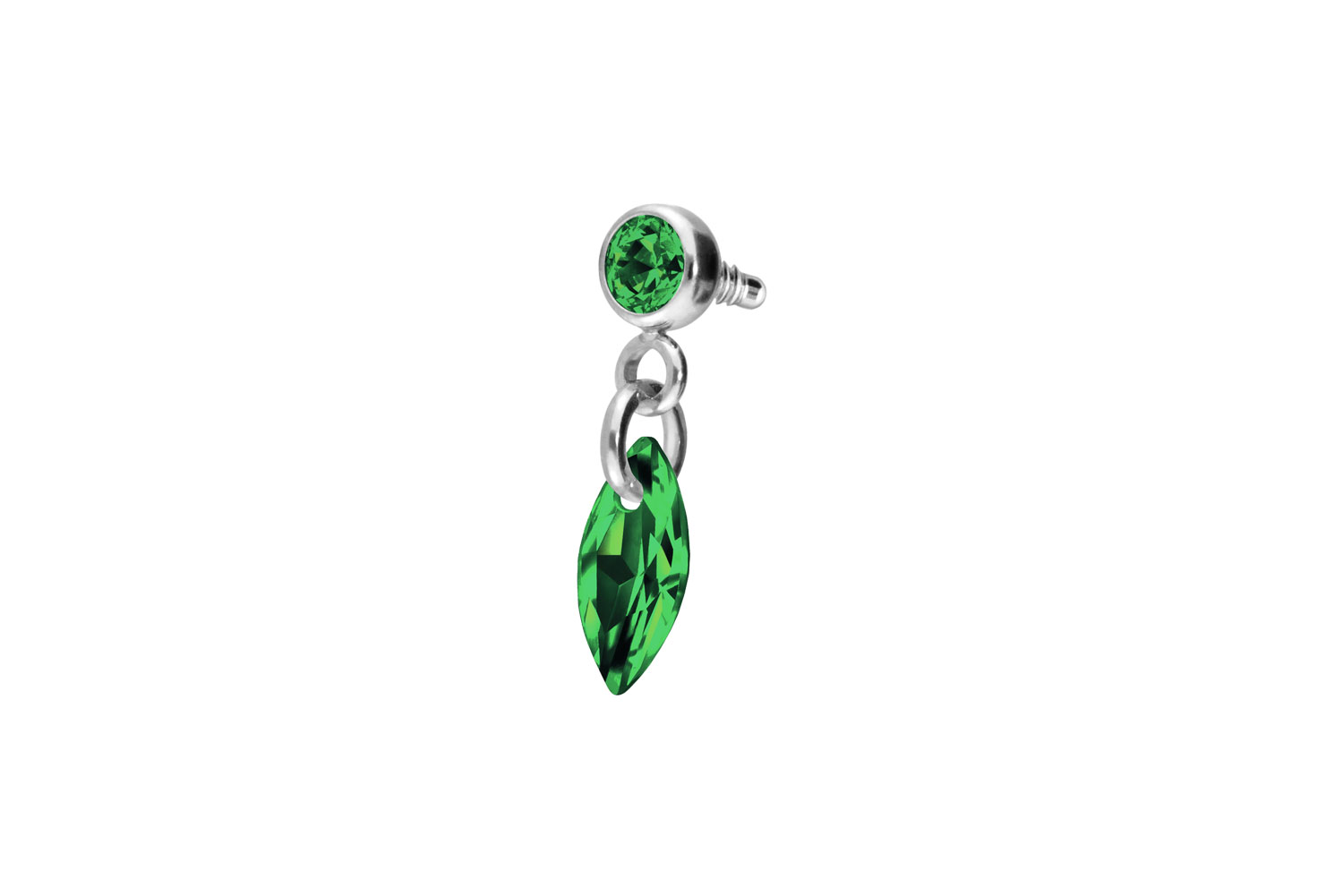 Titanium screw-in attachment with external thread CRYSTAL OVAL
