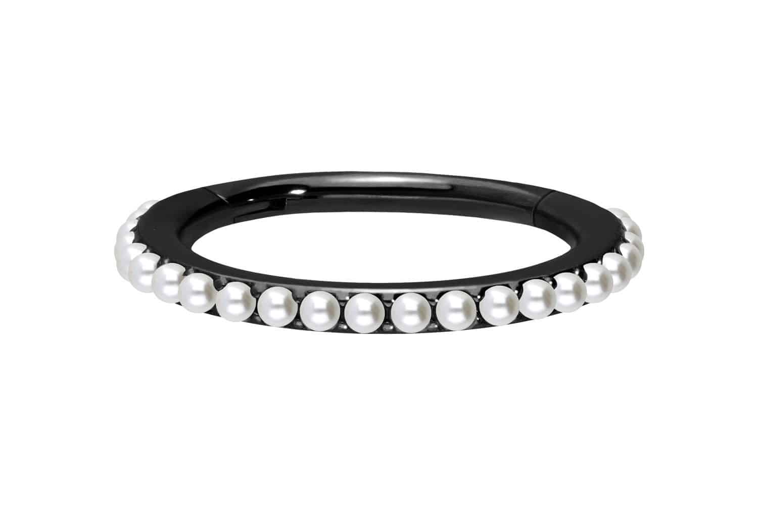 Surgical steel segment ring clicker SYNTHETIC PEARLS ++SALE++