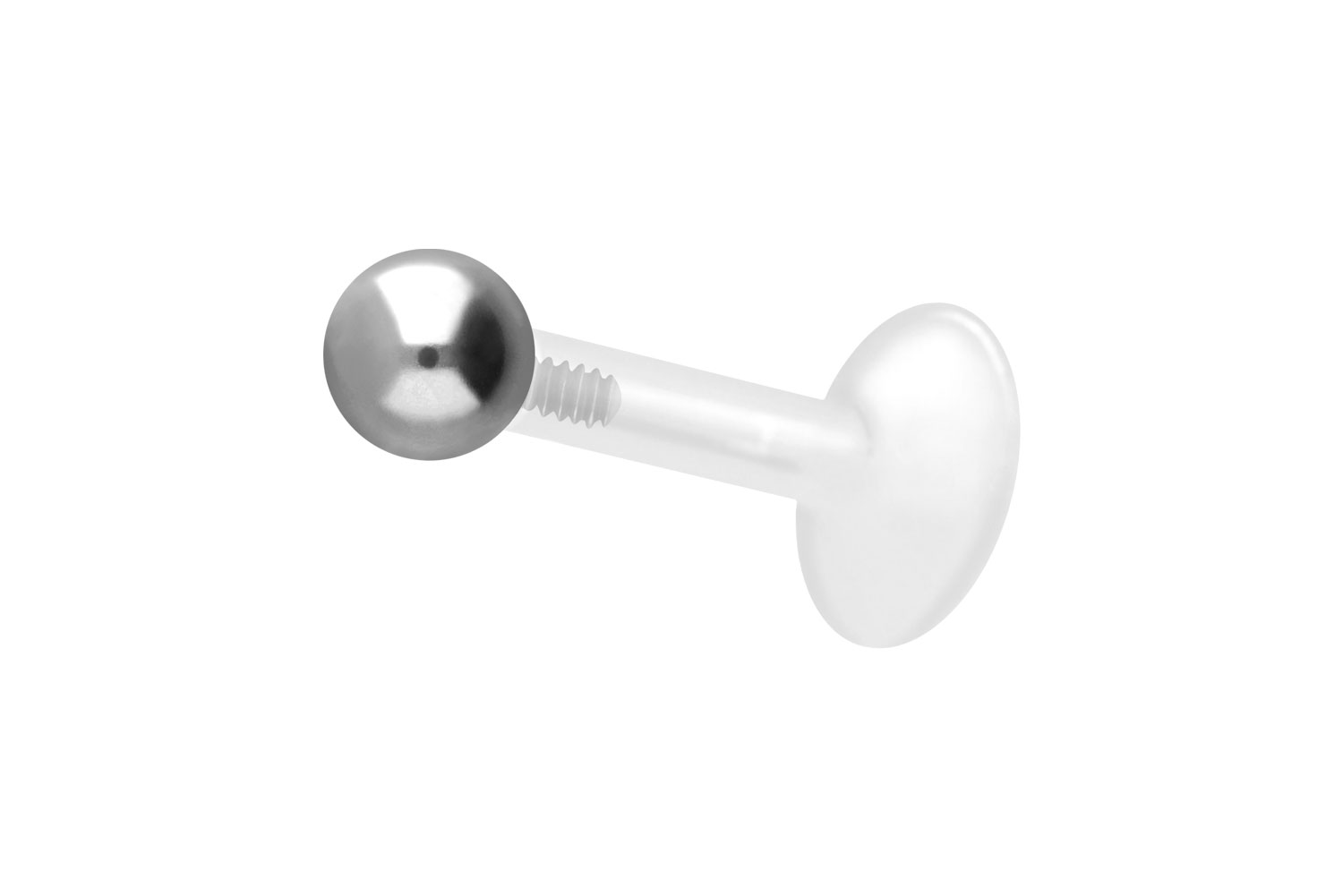 PTFE Labret mit Innengewinde + Titan-Aufsatz KUGEL