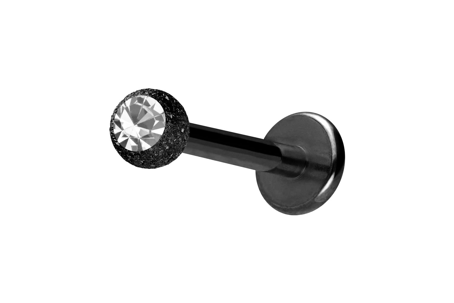 Chirurgenstahl Labret DIAMANTOPTIK + KRISTALL