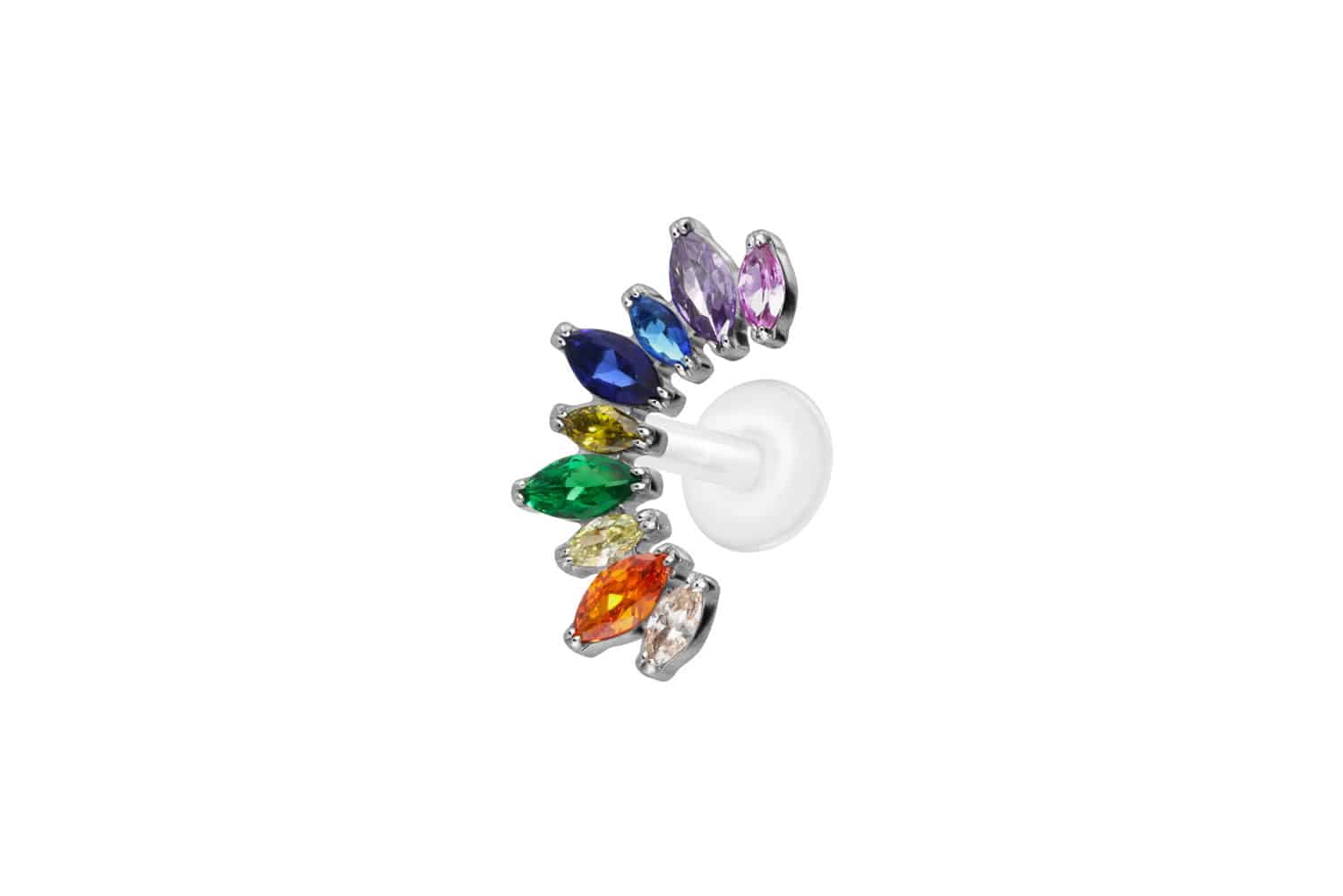 PIERCINGLINE Piercing Stecker PTFE Labret mit Innengewinde + Titan-Aufsatz - Bild 4 von 43