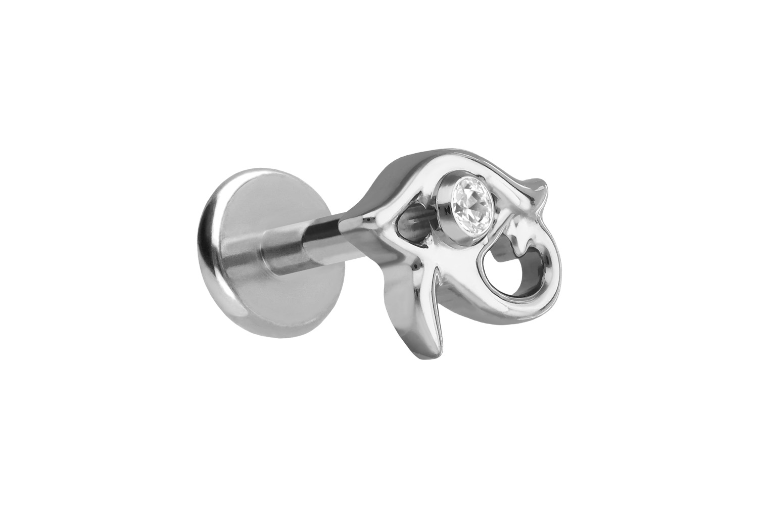 Titanium labret with push fit EYE OF HORUS