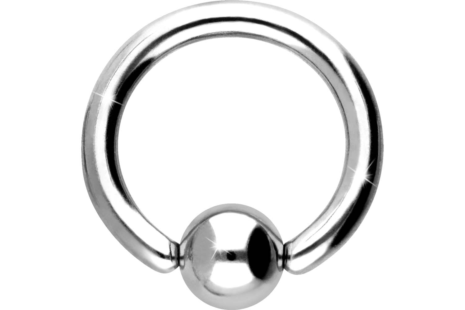 Titanium ball closure ring