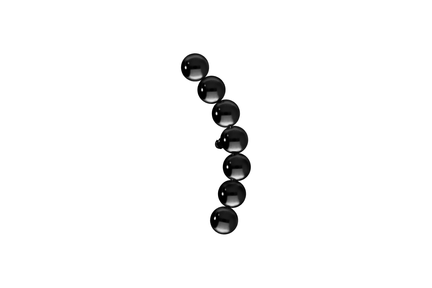 Titanium screw-in attachment with external thread 7 BALLS