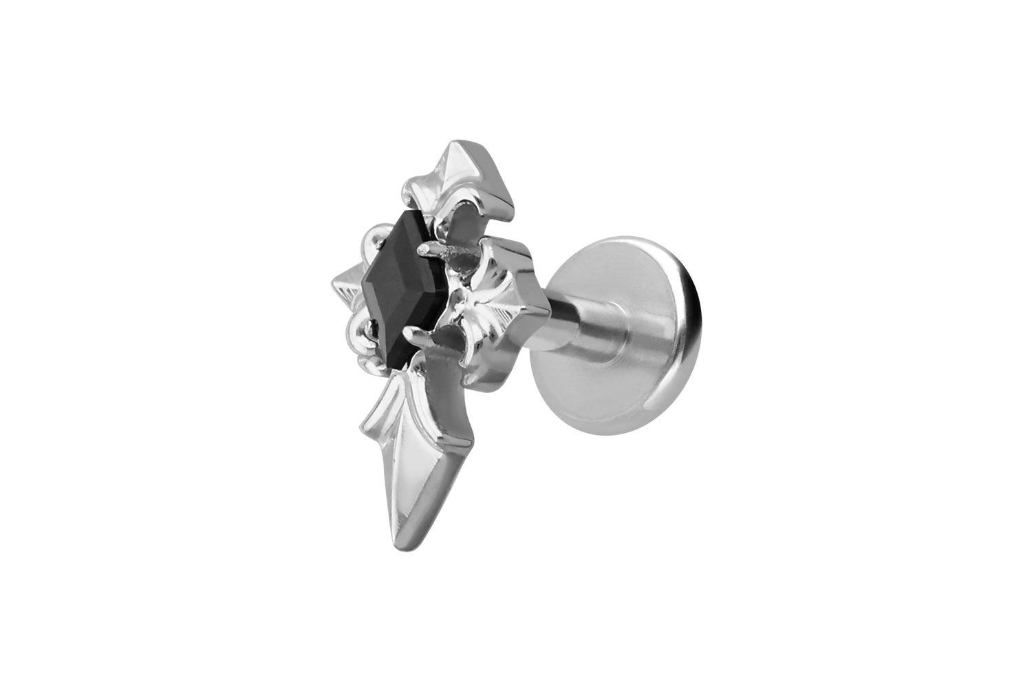 Titanium labret with internal thread CROSS